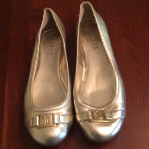 Lauren Ralph Lauren gold flats